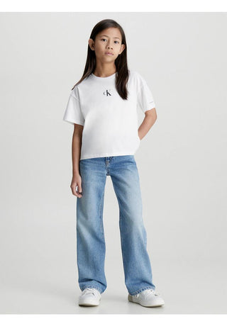 Calvin Klein Jeans T-shirt con logo taglio squadrato