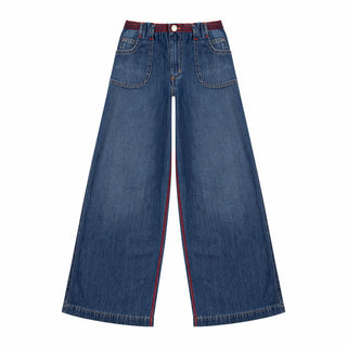 REPLAY Jeans wide leg con gamba ampia e rilassata realizzati in blue denim