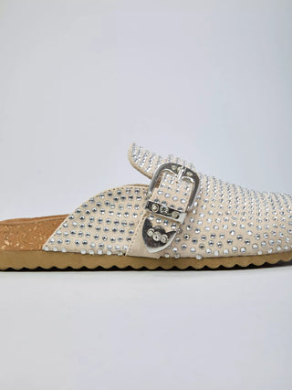 OVYE' Mules In Camoscio Con Strass