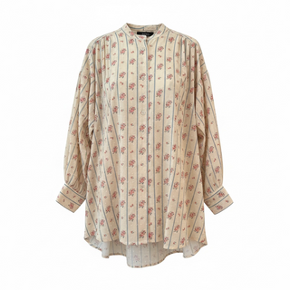 DIXIE Camicia ampia a fiori con collo alla coreana