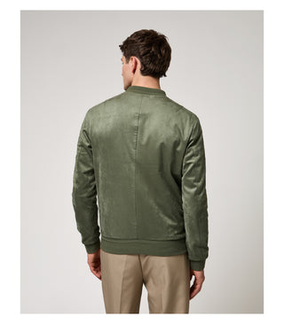 GIANNI LUPO Giubbotto bomber effetto camoscio