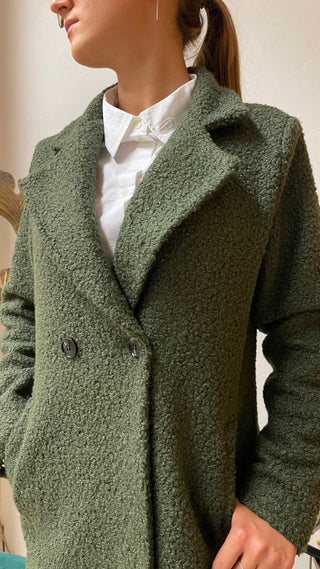 AKE' Cappotto TEDDY Doppiopetto