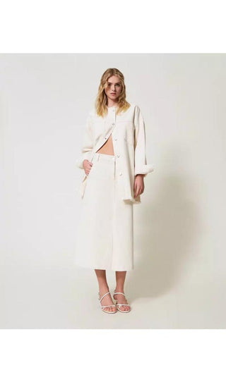 TWINSET ACTITUDE Giacca in bull con cotone