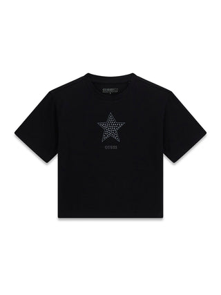GUESS T-SHIRT T-shirt con logo e stella strass
