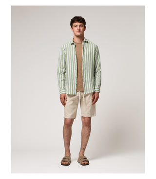 GIANNI LUPO Bermuda in lino con laccio