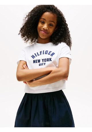 Tommy Hilfiger T-shirt relaxed fit con logo in raso