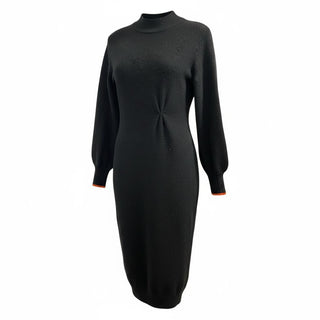 TWINSET ACTITUDE 252AT3112 ABITI Abito lungo in maglia con arricciatura e spilla