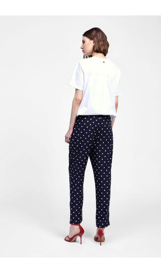 DIXIE Pantaloni a pois vita alta