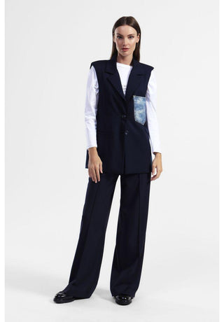 DIXIE Pantaloni palazzo con vita alta
