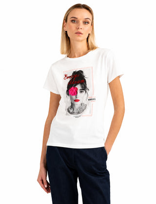 FREDMELLO T-shirt girocollo con grafica e applicazioni