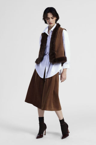 DIXIE P698Y142 PANTALONI Pantaloni palazzo ampi con pieghe e tasche laterali