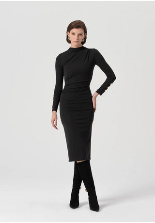 FRACOMINA Abito slim midi in tessuto stretch,