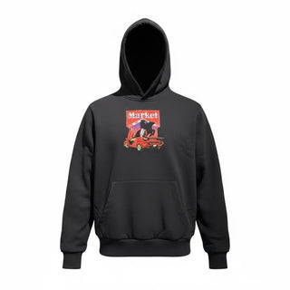 MARKET BHS025 FELPE Felpa cappuccio stampa frontale