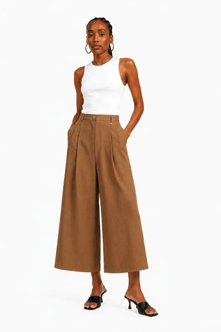 DIXIE Pantalone Palazzo Cropped con Pinces