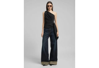 REPLAY WN541 .000.425 983 JEANS Jeans wide leg con vita bassa e gamba ampia