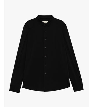 GIANNI LUPO Camicia con collo piccolo in tessuto tecnico elasticizzato