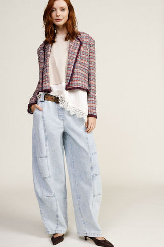 DIXIE Jeans balloon con cintura in vita decorativa