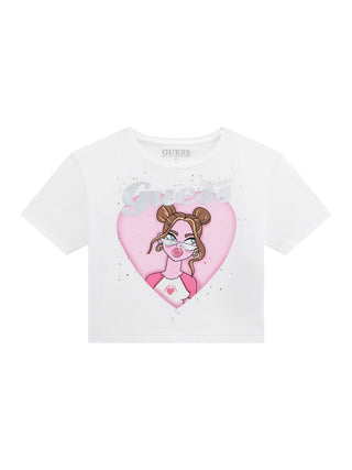 GUESS Maglietta crop con stampa