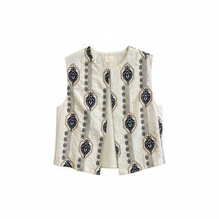 GIANNI LUPO Gilet con stampa etnica