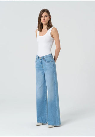FRACOMINA Jeans wide leg in denim