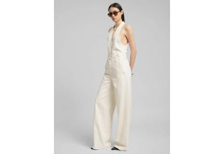 REPLAY W8247 .000.85422 PANTALONI Pantaloni wide leg con vita bassa e gamba ampia