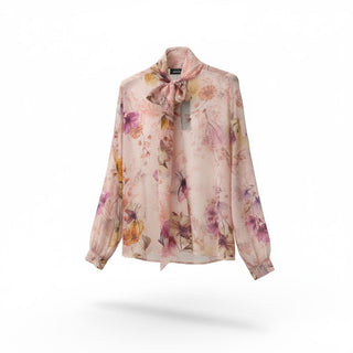 DIXIE CAMICIA Camicia ampia fantasia stampa con fiocco frontale