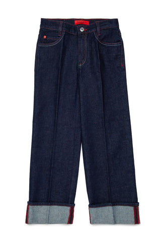 MAX&Co. Jeans regular blu scuro con piega