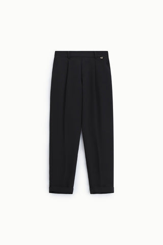 DIXIE Pantaloni tailored con pinces e risvolto alto