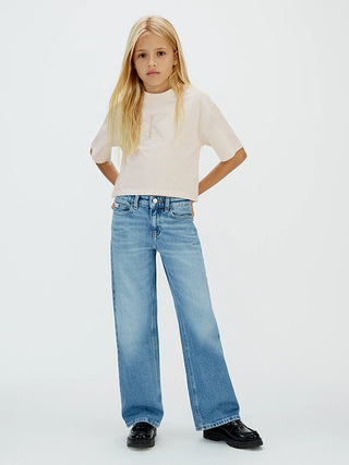 Calvin Klein Jeans T-shirt con logo taglio squadrato