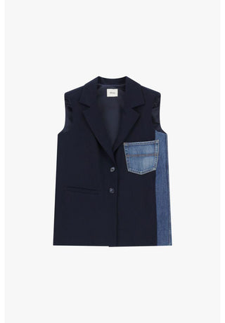 DIXIE Gilet con tasche colorblock