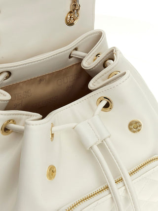 GUESS Zaino effetto nappa trapuntata con placca logo,