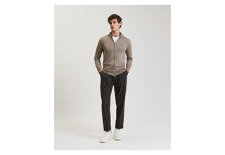 GIANNI LUPO GL35138GZ MAGLIA Cardigan in maglia fine con collo alto