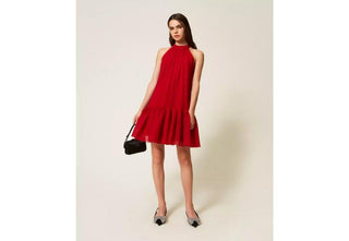 TWINSET ACTITUDE 252AT2091 ABITI Abito corto in tulle con balza