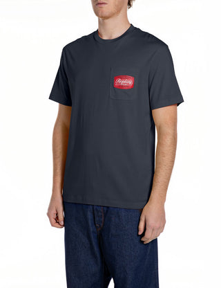 REPLAY T-SHIRT CON TASCHINO E STAMPA