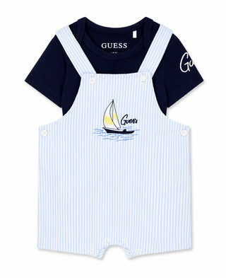 GUESS Completo body (maniche corte) + salopette a righe