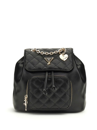 GUESS Zaino effetto nappa trapuntata con placca logo,