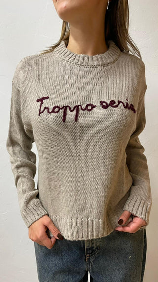AKE' Pullover girocollo con scritta
