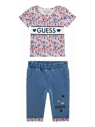 GUESS Guess Baby Set Fiori Bianchi