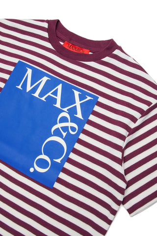 MAX&Co. T-shirt in microcostina a righe