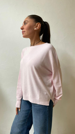 Fairly Maglia over con scollo a barchetta