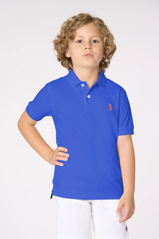 U.S. POLO ASNN. Polo con logo in cotone Piquet