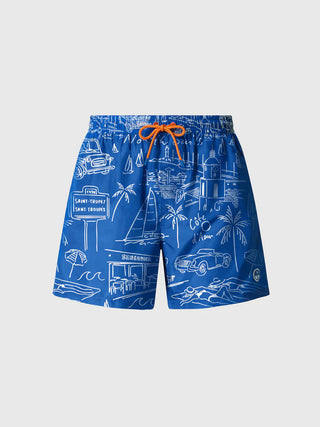 NORTH SAILS Boxer da bagno con stampa grafica