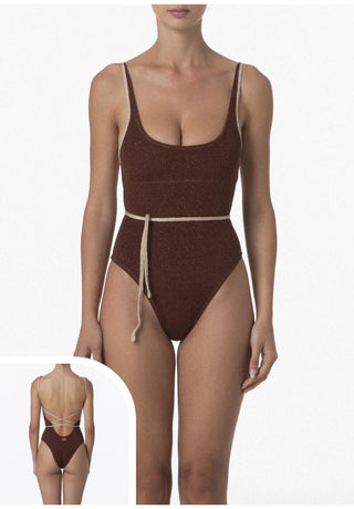 F**K Costumi da bagno Costume lurex Intero a monospalla