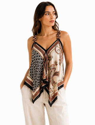 DIXIE Top fantasia foulard