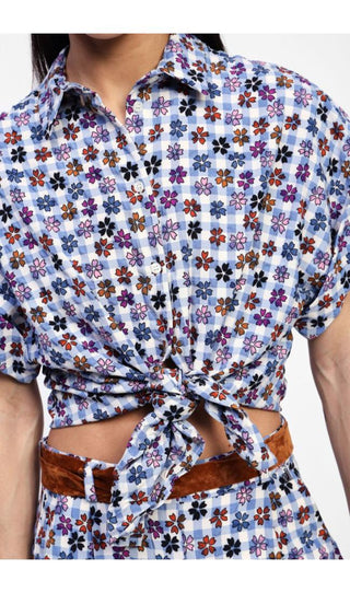 DIXIE Camicia cropped a fantasia