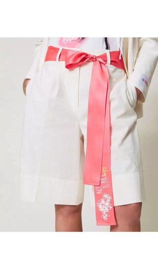 TWINSET ACTITUDE Bermuda in cotone