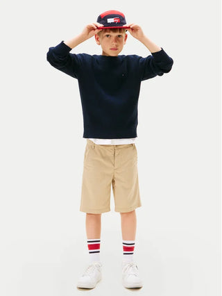 Tommy Hilfiger Pullover tramato con bandierina ricamata
