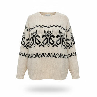 PLEASE KIDS NB10124G78 MAGLIA Maglione oversize con righe a contrasto