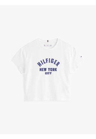 Tommy Hilfiger T-shirt relaxed fit con logo in raso