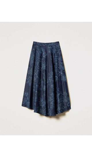 TWINSET ACTITUDE Gonna  jeans  fiori